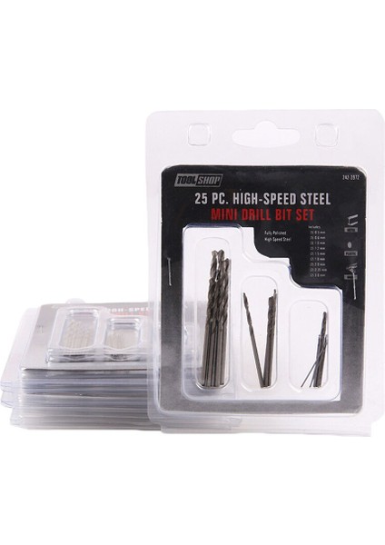 25 Adet/takım Mikro Matkap Uçları Seti 05MM ~ 3mm Pcb El Sanatları ve Takı Içın Çelik Büküm Matkap Ucu Setleri Döner Aletler Içın Ahşap Delme (Yurt Dışından) fiyatları