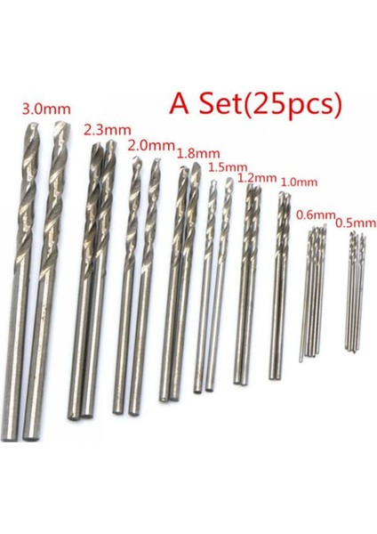 25 Adet/takım Mikro Matkap Uçları Seti 05MM ~ 3mm Pcb El Sanatları ve Takı Içın Çelik Büküm Matkap Ucu Setleri Döner Aletler Içın Ahşap Delme (Yurt Dışından) indirimleri