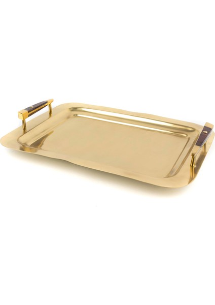 Gold Dikdörtgen Tepsi 44X33X3