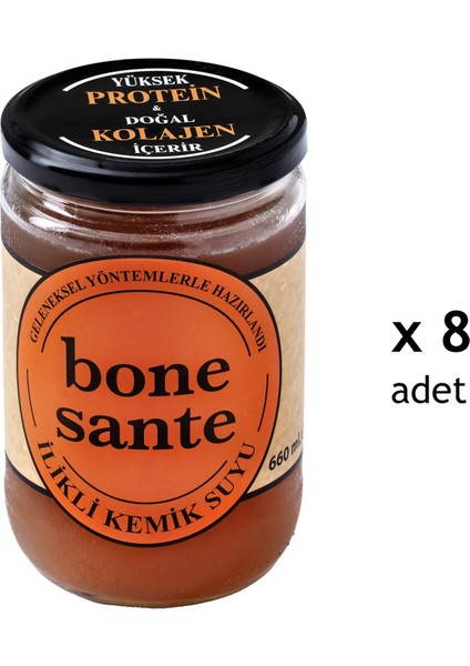 Bone Sante Ilikli Kemık Suyu 660 ml x 8