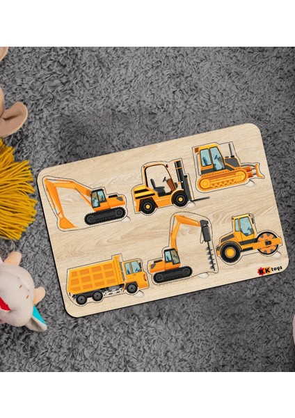 Bk Toys Çocuklar Için Ahşap Figürlü Eğitici-Öğretici Yapboz Puzzle-14