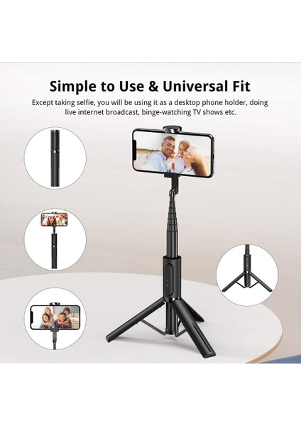 Xiaomi Iphone Için Telefon Palo Selfie Con Tripod Mobil Monopod Tutucu Standı Kablosuz Bluetooth Selfie Çubuğu Için Genişletilebilir Tripod