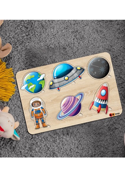Toys Çocuklar Için Ahşap Figürlü Eğitici-Öğretici Yapboz Puzzle-15