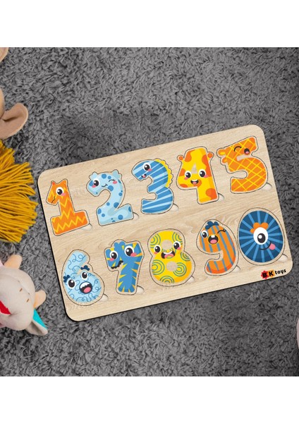 Toys Çocuklar Için Ahşap Figürlü Eğitici-Öğretici Yapboz Puzzle-1