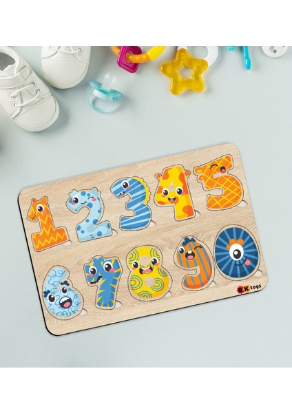 Toys Çocuklar Için Ahşap Figürlü Eğitici-Öğretici Yapboz Puzzle-1