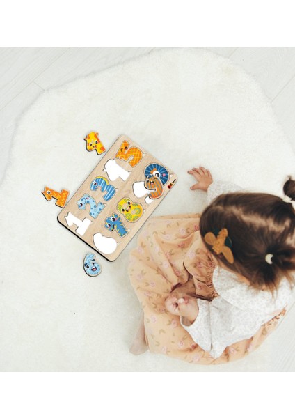 Toys Çocuklar Için Ahşap Figürlü Eğitici-Öğretici Yapboz Puzzle-1