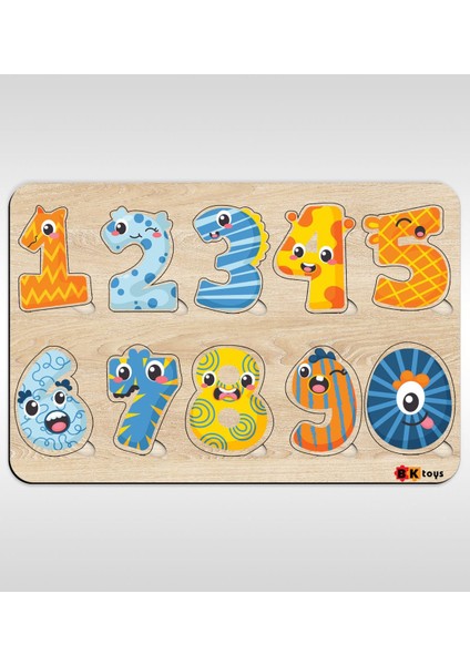 Toys Çocuklar Için Ahşap Figürlü Eğitici-Öğretici Yapboz Puzzle-1