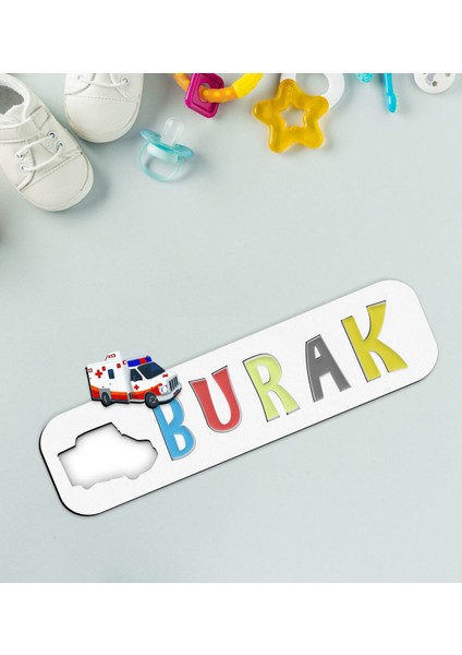 Toys Çocuklara Özel Isimli Figürlü Ahşap Eğitici Yapboz Puzzle-19