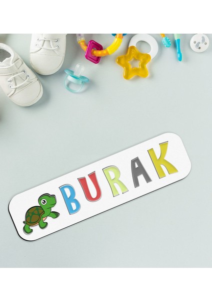 Toys Çocuklara Özel Isimli Figürlü Ahşap Eğitici Yapboz Puzzle-15
