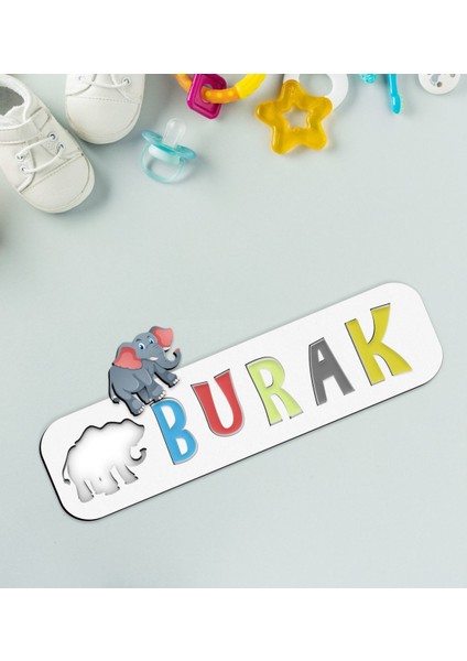 Toys Çocuklara Özel Isimli Figürlü Ahşap Eğitici Yapboz Puzzle-20