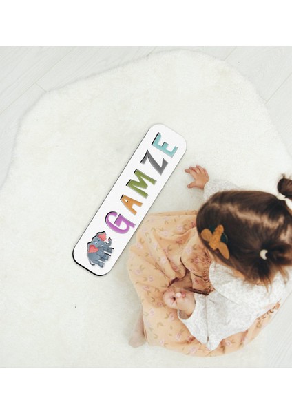 Toys Çocuklara Özel Isimli Figürlü Ahşap Eğitici Yapboz Puzzle-20