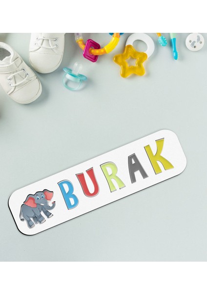 Toys Çocuklara Özel Isimli Figürlü Ahşap Eğitici Yapboz Puzzle-20