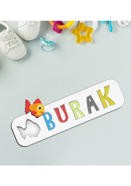 Toys Çocuklara Özel Isimli Figürlü Ahşap Eğitici Yapboz Puzzle-24