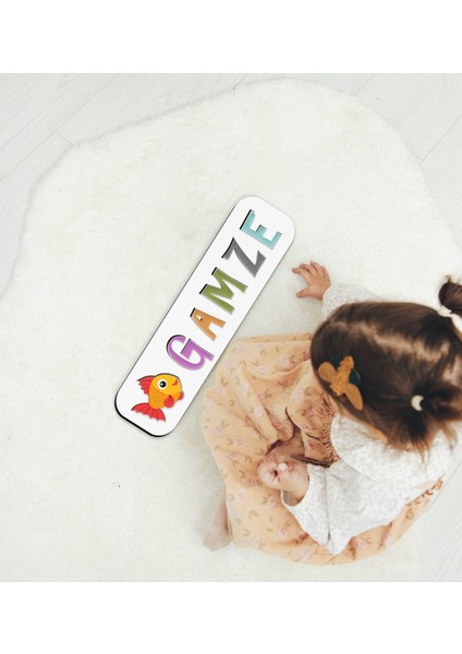 Toys Çocuklara Özel Isimli Figürlü Ahşap Eğitici Yapboz Puzzle-24