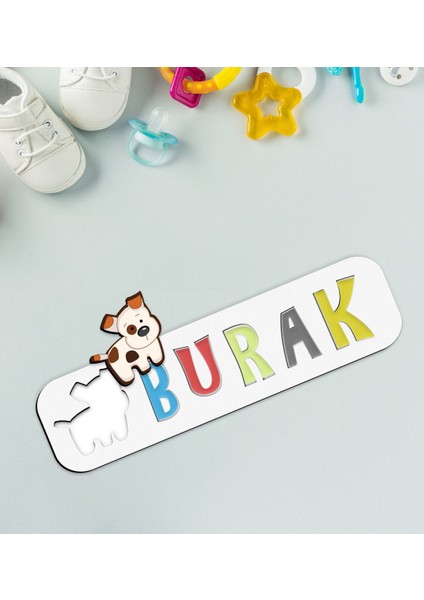 Toys Çocuklara Özel Isimli Figürlü Ahşap Eğitici Yapboz Puzzle-18