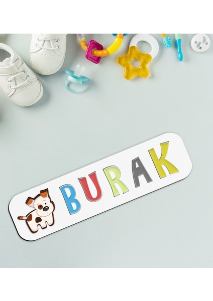 Toys Çocuklara Özel Isimli Figürlü Ahşap Eğitici Yapboz Puzzle-18