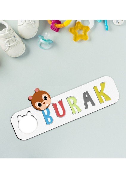 Toys Çocuklara Özel Isimli Figürlü Ahşap Eğitici Yapboz Puzzle-16