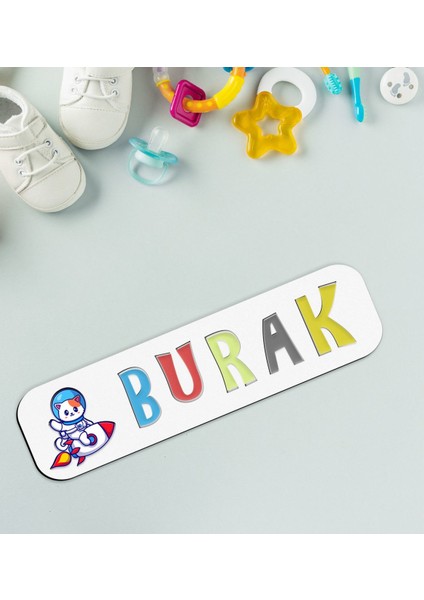 Toys Çocuklara Özel Isimli Figürlü Ahşap Eğitici Yapboz Puzzle-12
