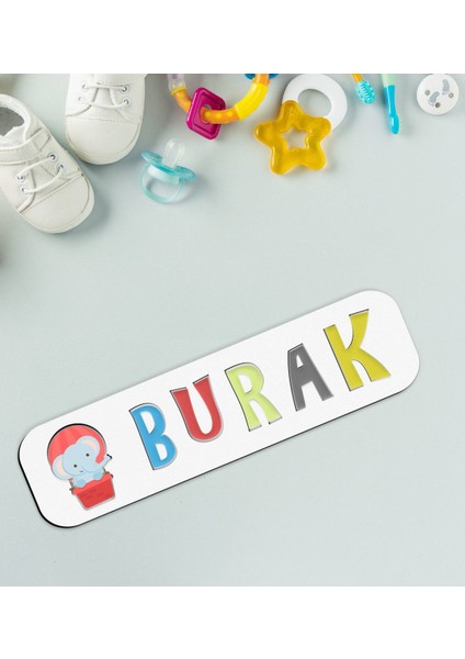 Toys Çocuklara Özel Isimli Figürlü Ahşap Eğitici Yapboz Puzzle-7