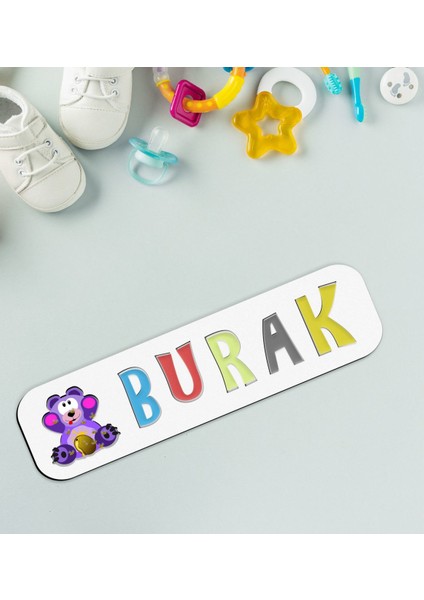 Toys Çocuklara Özel Isimli Figürlü Ahşap Eğitici Yapboz Puzzle-30
