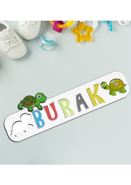 Toys Çocuklara Özel Isimli Ahşap Eğitici Yapboz Puzzle-14