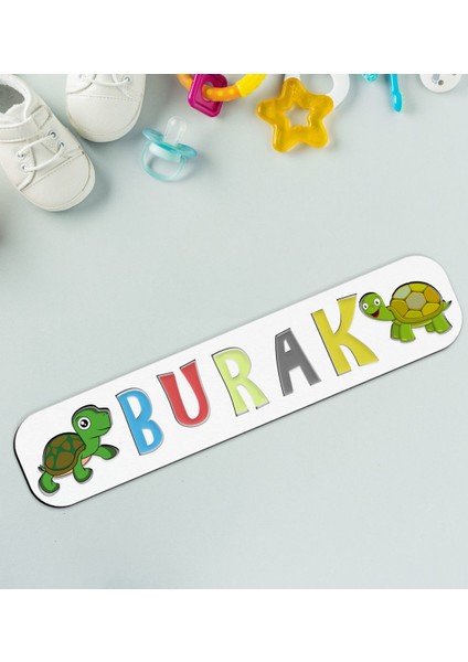 Toys Çocuklara Özel Isimli Ahşap Eğitici Yapboz Puzzle-14