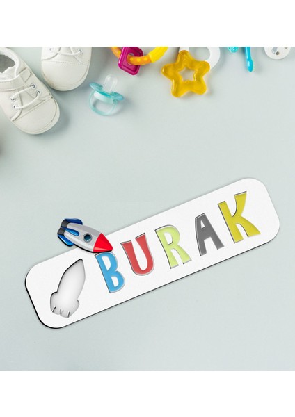 Toys Çocuklara Özel Isimli Figürlü Ahşap Eğitici Yapboz Puzzle-27
