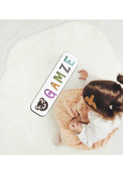 Toys Çocuklara Özel Isimli Figürlü Ahşap Eğitici Yapboz Puzzle-32