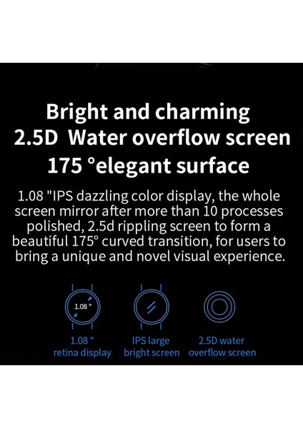 B8 + 1.08 Inç IPS Renkli Ekran IP67 Su Geçirmez Akıllı Izle Kırmızı