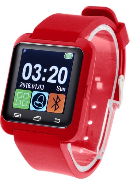 U80 1.5 Inç LCD Ekran Bluetooth Sağlık Akıllı Izle Kırmızı