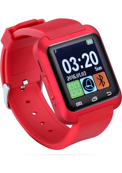 U80 1.5 Inç LCD Ekran Bluetooth Sağlık Akıllı Izle Kırmızı