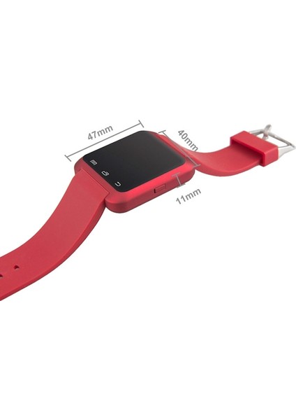 U80 1.5 Inç LCD Ekran Bluetooth Sağlık Akıllı Izle Kırmızı