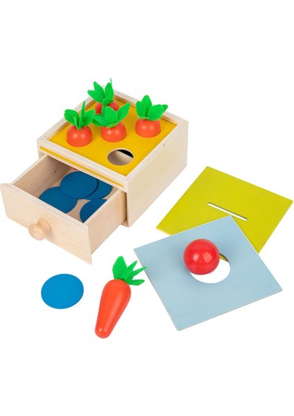 Montessori Duyusal Oyuncaklar Kalıcılık Kutusu Ahşap Sikke Kutusu Bebek Bulmaca Oyuncak