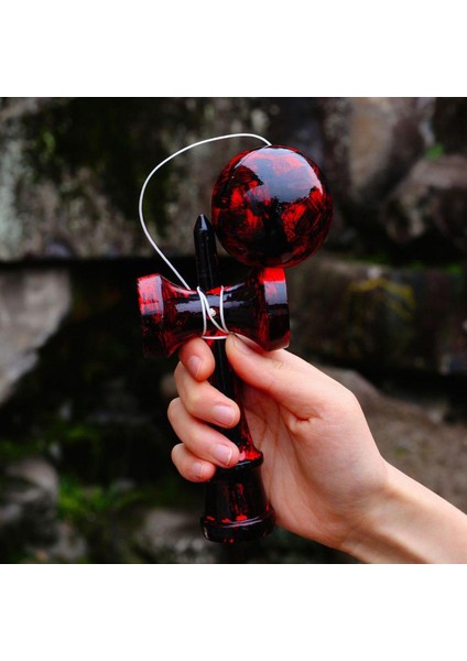 Kendama Boya Ahşap Oyuncak Topu Dize ile Dayanıklı Ahşap Yetişkin El ve Göz Koordinasyonu - Kırmızı (Yurt Dışından) fiyatları