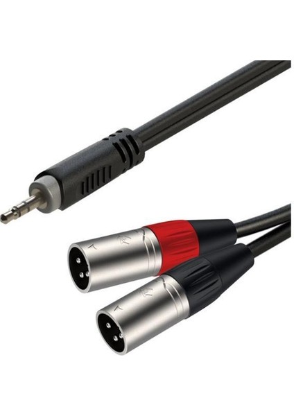 Samuraı 3 Metre 3.5mm. Stereo - 2 X XLR Erkek Kablo