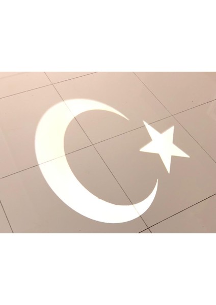 Ay Yildiz Türk Bayraği Yansitici 3d Logo Lazer Projektör