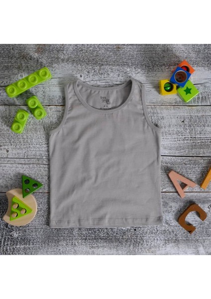 Organik Erkek Çocuk Atlet Cool Grey