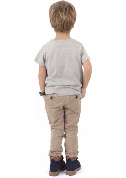 Organik Erkek Çocuk Kısa Kollu TShirt Cool Grey