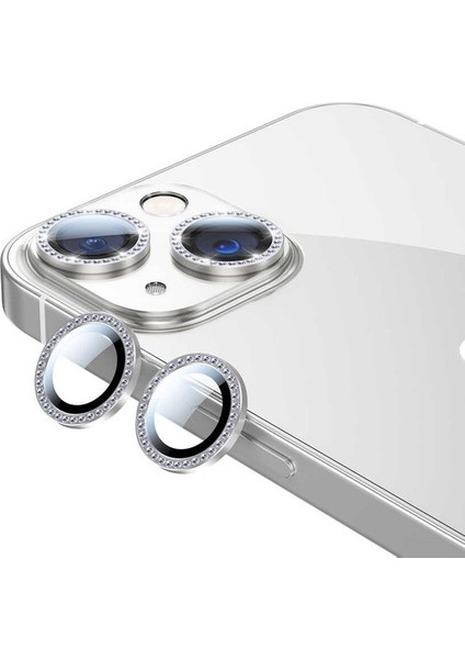 Iphone 11 / Iphone 12 Mini/iphone 12 Uyumlu Swarovski Taşlı Kamera Lensi Koruma