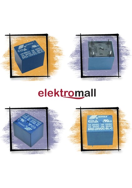 SRD-12VDC-SL-C - 12V Role 10A 5pin (3 Adet) fiyatları
