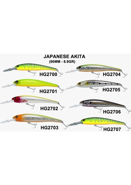 Japanese Akita Suni Yem Balık 9cm 8.9 gr HG2700