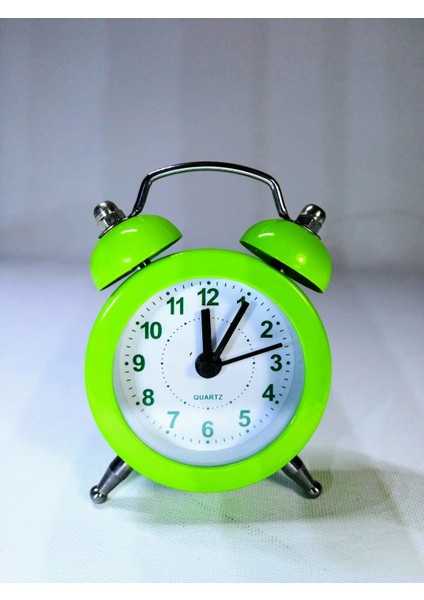 Analog Metal Mini Çalar Saat (Yeşil)