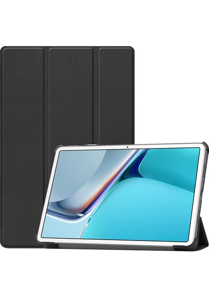 Case 4U Huawei MatePad 11 (2021) Smart Cover Katlanabilir Standlı Tablet Akıllı Kapak Siyah