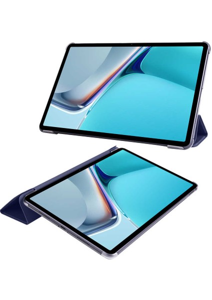 Case 4U Huawei MatePad 11 (2021) Smart Cover Katlanabilir Standlı Tablet Akıllı Kapak Siyah