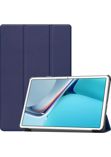 Huawei MatePad 11 (2021) Katlanabilir Smart Cover Standlı 1-1 Tablet Kılıf Lacivert
