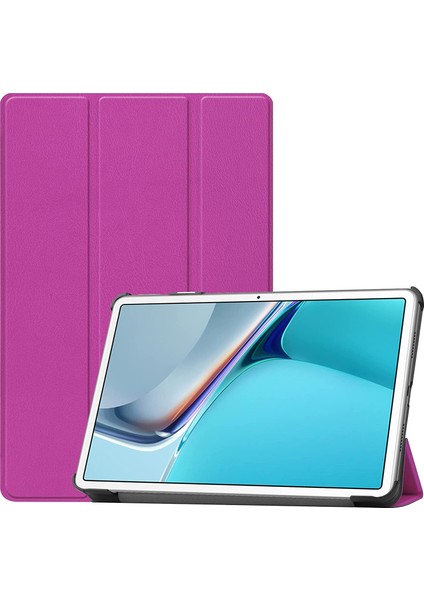Huawei MatePad 11 (2021) Smart Cover Katlanabilir Standlı Tablet Akıllı Kapak Mor