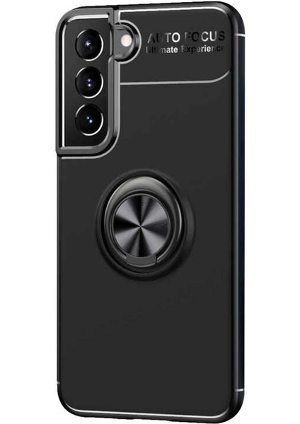 Samsung Galaxy S22 Plus Kılıf Kickstand Ring Holder Siyah