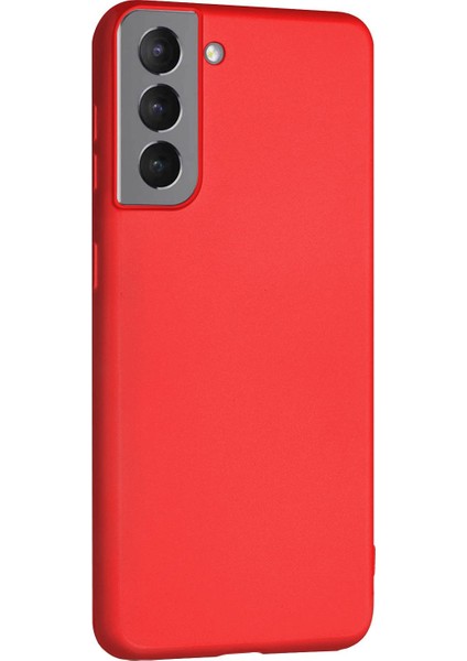 Matte Silicone Samsung Galaxy S22 Kılıf Kırmızı