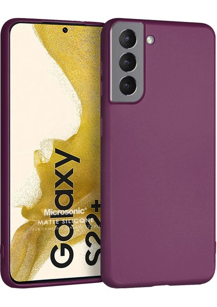 Matte Silicone Samsung Galaxy S22 Plus Kılıf Mor