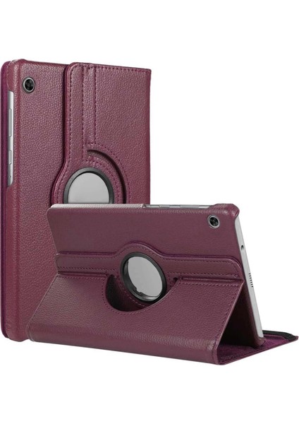 Lenovo Tab M10 TB-X605F 10.1` Kılıf, (ZA480027TR) 360 Rotating Stand Deri Mor